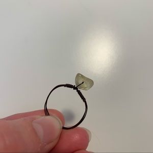 HANDMADE BRASS WIRE STONE RING 16mm